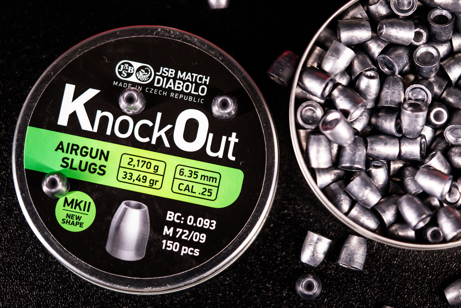 JSB Knockout MKII Slugs Hollow Point 6.35mm | 2.170 g | 33.49 gr | 150 Pcs